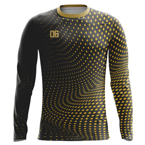 Custom Football Sports Jersey Long Sleeve Soccer Training <b>Shirt</b> Soft Breathable <b>Polyester</b> Private Label OEM - Product Image 3
