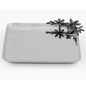 Decorative Metal Serving Tray Modern Home Decor Decorative Leaf Metal Tray Stylish <b>Tabletop</b> <b>Display</b> & Serving Piece - Product Image 5
