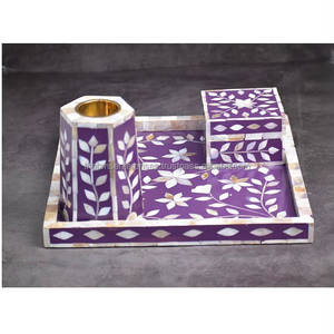 Gulf Decorative Top Quality Luxury Mother Of Pearl Inlay <b>Bakhoor</b> <b>Oud</b> Incense Burner Set With Acrylic Box With Lid And Knob - Product Image 4