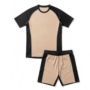 Moisture Wicking <b>Compression</b> Uniform Set Men Fitness Sports Clothing Custom Logo Sublimated MMA Rashguard Training Suit - Product Image 1