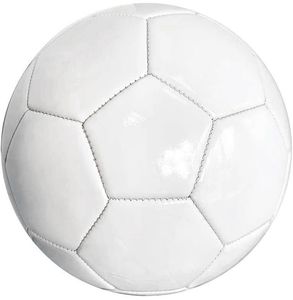 Ballon de football blanc premium avec motif en X rouge |   Ballon de football durable pour l'entraînement et la pratique |   Ballon de sport imprimé à l'écran |   Taille 5 |   Infl - Product Image 2