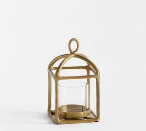 Antique Bronze Metal Lantern <b>Candle</b> Rustic Industrial <b>Hurricane</b> <b>Candle</b> Holder Vintage Decorative Lantern for Indoor & Outdoor - Product Image 4