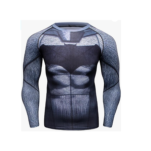 High Performance MMA BJJ <b>Compression</b> Rash Guard Custom Printed Breathable UPF50+ <b>Mens</b> Training Top Quick Dry Fabric OEM ODM - Product Image 2