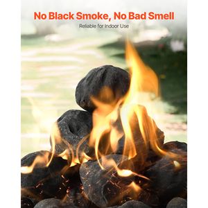 25 pierres de lave réutilisables de 1,2 à 2,0 pouces pour foyer, pierres décoratives pour intérieur et extérieur, idée cadeau pour le Nouvel An 2022 - Product Image 4