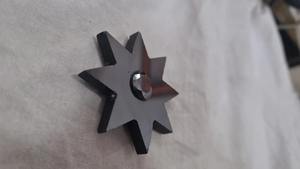 Diamant Facetté 148 Carats Noir Fantaisie Forme Étoile Moissanite - Product Image 3