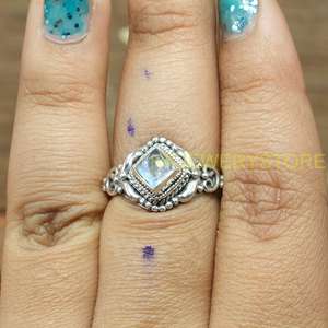 925 Sterling Silver Handmade Natural Moonstone <b>Ring</b> for Women Vintage Filigree Designer <b>Statement</b> <b>Ring</b> Wholesale Silver <b>Ring</b> - Product Image 2