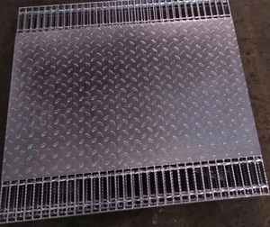 Couvercle de tranchée en tôle d'acier galvanisé pour drainage |   Housse antidérapante robuste - Product Image 1