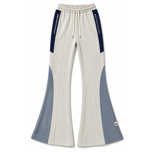 Pantalones Casuales Negros Transpirables para Hombre, con Cierre Lateral, Cordón Ajustable, Diseño de Bloques de Color, Material de Algodón y Spandex, para Otoño - Product Image 2