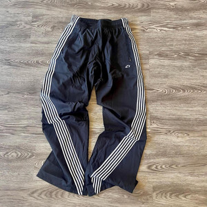 Striped Nylon Track Pants Men Elastic Waist Loose Fit Lightweight Windproof Side Stripe Casual Streetwear <b>Trousers</b> - Product Image 2