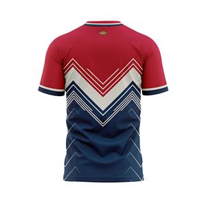 Maillots de sport personnalisés pour hommes, tissu respirant et anti-transpiration, séchage rapide, manches courtes, col rond, logo et motif personnalisables - Product Image 4