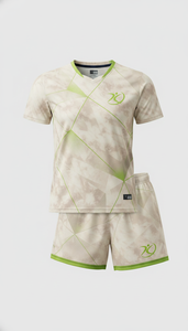 Ensemble maillot et short de volley-ball vert émeraude personnalisé, motif vague dynamique, séchage rapide, uniforme d'équipe, sublimation, vêtements de sport OEM en gros - Product Image 2