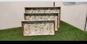 ชุดถาดรองอาหารทำจากไม้ไผ่มีเอกลักษณ์เฉพาะถาดเสิร์ฟอาหารถาดไม้ไผ่ขนาดใหญ่พิเศษพร้อมที่จับ - Product Image 3