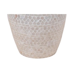Sustainable Sea <b>Shell</b> Mosaic Vase Fancy Mother of Pearl Flower Holder for Gift & Souvenir - Product Image 4