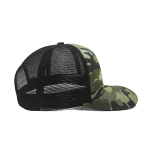 OEM Custom <b>Camo</b> Mesh Trucker Hat 5 Panel <b>Cap</b> with Embroidery Logo Patch Structured Camouflage <b>Cap</b> Wholesale Factory - Product Image 3