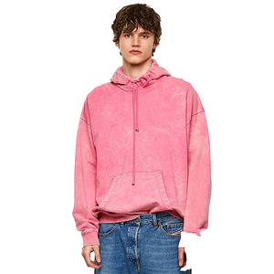 Sudaderas con efecto ácido baratas al por mayor de fábrica, sudaderas de algodón extragrandes, ropa casual de moda para hombres y mujeres, ropa urbana. - Product Image 5