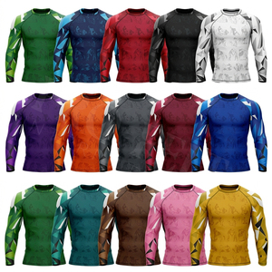 Camiseta de Compresión de Manga Larga 100% Poliéster, Secado Rápido, para Gimnasio y Fitness, Moderna, Elástica, OEM ODM, Unisex - Product Image 1