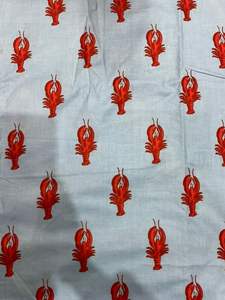Tela de Algodón Orgánica Ecológica con Diseño de Langosta Estampada para Prendas, Bolsas, Proyectos de Manualidades y Decoración del Hogar - Product Image 4