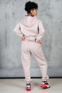Conjunto de Sudadera con Capucha y Pantalones Deportivos de Forro Polar para Mujer, Sudadera Holgada Informal de Invierno, Chándal de Algodón - Product Image 6