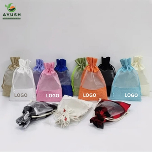 Sac en jute personnalisé en gros, coloré, avec double cordon en coton et fenêtre en PVC pour emballage de savon et cadeaux - Product Image 2