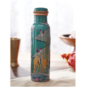 Ensemble de thermos en cuivre en gros avec 2 tasses, motif bohème, vaisselle de voyage portable - Product Image 3