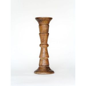 Porte-bougie en bois authentique mettant en valeur des détails artisanaux raffinés pour les marchés de la décoration et de la design d'intérieur - Product Image 2