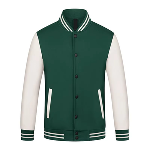 New Best Quality Custom Adult and Youth Casual <b>Thin</b> Baseball Letterman Color Fleece Varsity <b>Jacket</b> 100% Cotton - Product Image 5