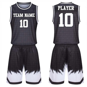 ชุดยูนิฟอร์มบาสเก็ตบอลแบบขายส่งสั่งทำได้  ดีไซน์ใหม่ พิมพ์ลายแบบ Sublimation ชุดกีฬาบาสเก็ตบอลสำหรับขาย - Product Image 1