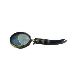 Vintage Brass Magnifying Glass for Reading <b>Study</b> Decorative <b>Desk</b> Accessory Antique Style Handheld Magnifier for Office - Product Image 1
