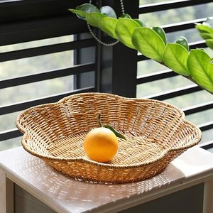 ถาดหวายสานลายเปลือกหอยสำหรับเสิร์ฟ รูปทรงเปลือกหอย สำหรับโต๊ะกาแฟ ห้องครัว ผลิตโดย KingCraftViet ขายส่ง - Product Image 3