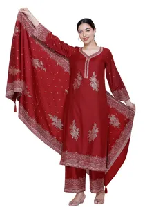 Safaa Winter Zainab Premium Acrowool Woven Unstitched Ladies <b>Dress</b> Material with Stole <b>woollen</b> suits <b>dress</b> material - Product Image 5