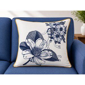 100% Linen Designer <b>Cushion</b> <b>Cover</b> | Modern Printed Decorative Pillow <b>Cover</b> for Home Decor Contemporary Accent Throw Pillow <b>Cover</b> - Product Image 4