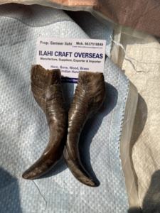 Paire de cornes de chèvre naturelles finies pour la décoration et l'artisanat, haute qualité - Product Image 5