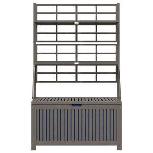 Scatola portaoggetti in legno massiccio di Acacia grigio 39 "x 19.7" x 63" - Product Image 4