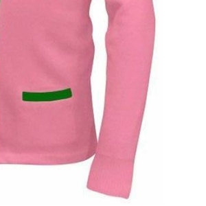 Cárdigan Oversize Unisex de Punto Bordado en Rosa y Verde para Invierno, Ideal para Hermandades - Product Image 2