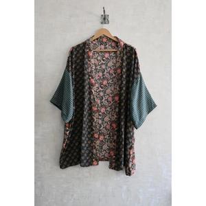 Kimono de Seda India para Mujer, Hecho a Mano, Corto, Estampado, Ropa de Dormir, Bata para Estar en Casa - Product Image 2