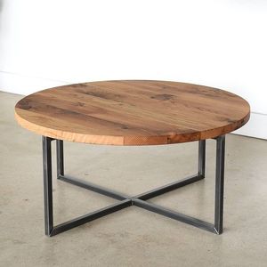 Modern Wood Coffee <b>Table</b> With Metal Frame Minimalist Design Living Room Furniture - Product Image 5