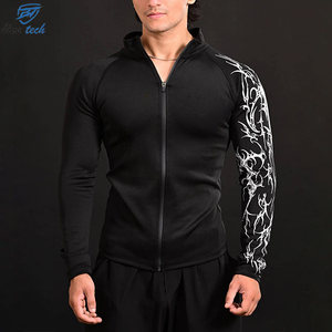 Maillot de compression à manches courtes pour homme Blue Tech, imprimé par transfert thermique, écologique, couleur personnalisée, séchage rapide, en spandex - Product Image 5