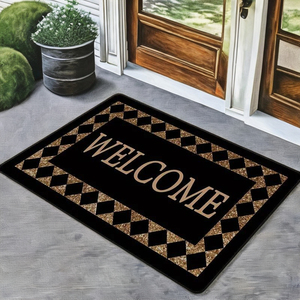 Modern Geometric Design Machine Made PET Friendly Polyester Reversible Door Mat Wear-Resistant Washable for Home Outdoor Hotel - Product Image 3