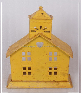 Finition jaune fer maison pour décor à la maison noël maison cadeaux maison salon décoratif table - Product Image 3