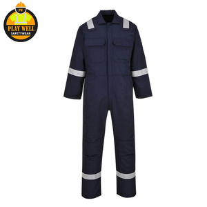 Combinaison de travail personnalisée en gros avec logo, 100 % coton, haute visibilité, respirante, durable, couleur unie - Product Image 4