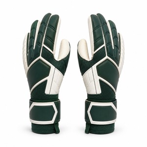 Gants de gardien de but vert et blanc en cuir PU, à doigts entiers, antidérapants, respirants, avec sangle de poignet réglable, unisexes - Product Image 3