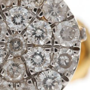 Boucles d'oreilles clous en or jaune 14 carats avec diamants naturels ronds de 0,56 ct, bijoux fins pour femmes - Product Image 2