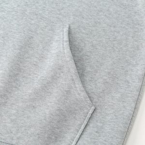 Sweat à capuche unisexe gris, bordeaux et orange en molleton bouclette, style décontracté pour l'automne, avec poches, coupe classique, sur mesure - Product Image 6