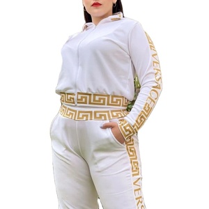 2022 dernière conception personnalisable femmes Jogging survêtement tissu éponge exclusif fermeture éclair avant Logo femmes sport survêtement - Product Image 3