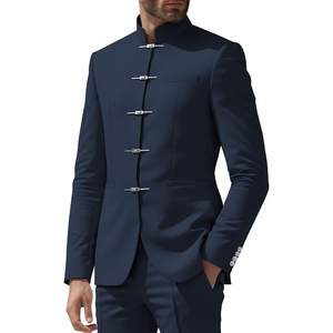 Veste traditionnelle bavaroise pour homme, style alpin, col montant, idéale pour les festivals folkloriques allemands, les mariages et les occasions formelles - Product Image 4