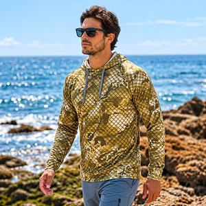 Vente en gros de sweats à capuche de pêche pour hommes, extensibles dans quatre sens, de performance, pour le sport et la pêche - Product Image 6