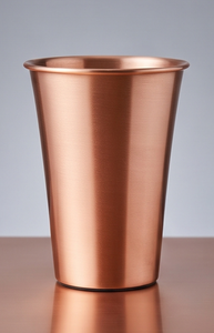 Vaso de Cobre Puro Liso Hecho a Mano, Taza de Metal para Agua, Accesorios de Bar Ayurvédicos - Product Image 3