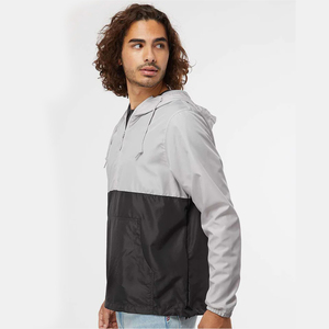 Chaqueta cortavientos de nailon impermeable y de secado rápido con capucha y cuello alto de media cremallera para hombre, ideal para invierno, venta al por mayor. - Product Image 5