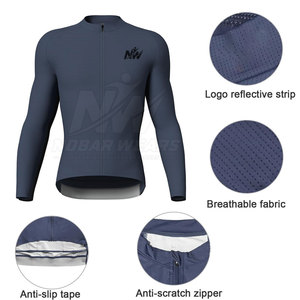 Long Sleeve <b>Cycling</b> Jersey With Athletic Design Breathable Material <b>Cycling</b> Wear For Professional Riders - Product Image 3