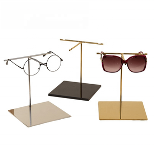 Expositor de Gafas de Sol Moderno de Acero Inoxidable con Acabado Espejo Negro, Soporte Duradero de Alta Gama para Exhibición de Gafas - Product Image 2